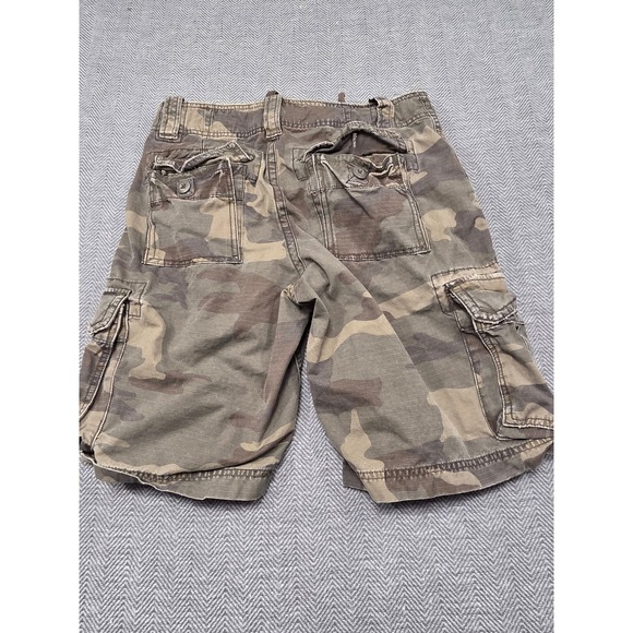 Mossimo Supply Co Men Camo Cargo Shorts Size 30 Green Ripstop Drawstring Utility - Picture 7 of 8